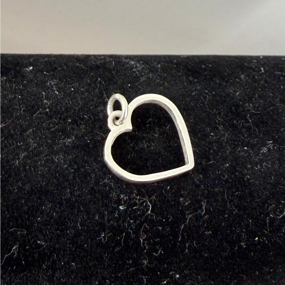 JAMES AVERY Sterling Silver Bold 3-D Open Heart Charm Pendant; Un-cut; RETIRED